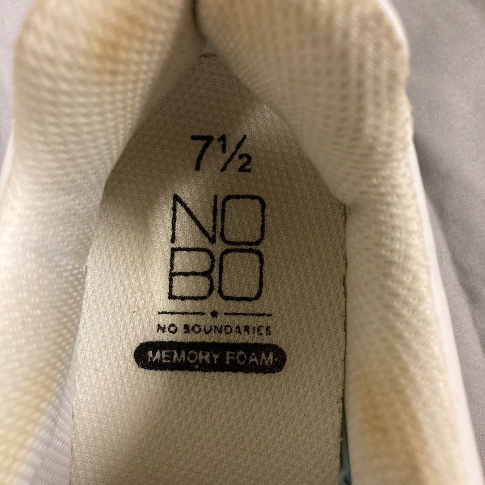 No Boundaries Womens White Platform Sneakers Memory Foam WMNB40AC007 Size 7.5 - Picture 6 of 8